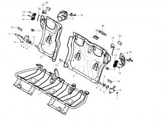 Кронштейн сиденья 2-го ряда правый Tesla Model S 1 поколение 2016, 1006863-00-A