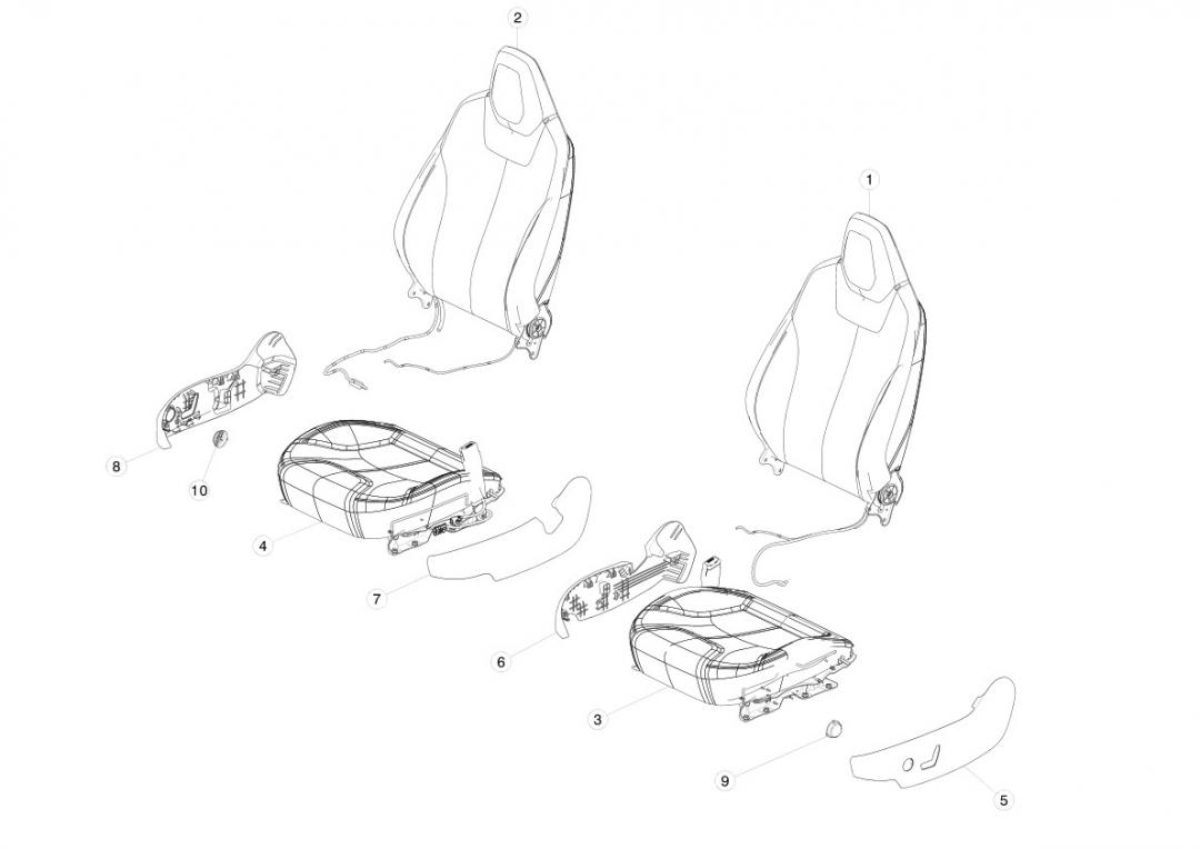 салон (комплект сидений) Tesla Model S 1 поколение 2016, 1013380-01-A - фото №1