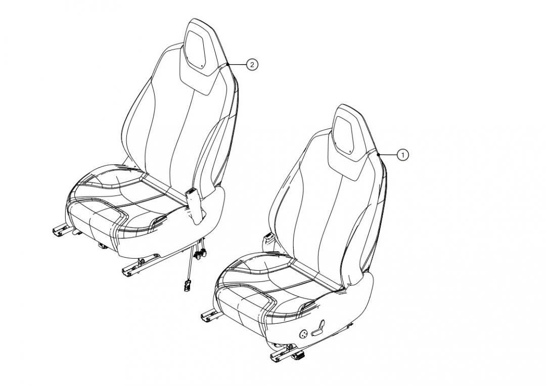 салон (комплект сидений) Tesla Model S 1 поколение 2016, 1061091-04-B - фото №1