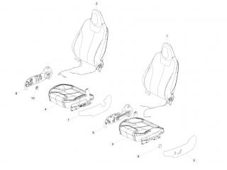 салон (комплект сидений) Tesla Model S 1 поколение 2016, 1042826-02-A