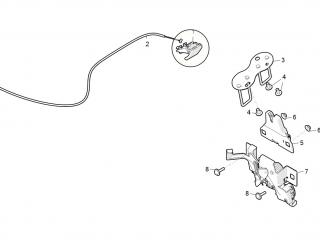 замок двери Tesla Model S 1 поколение 2016, 6007572-00-E