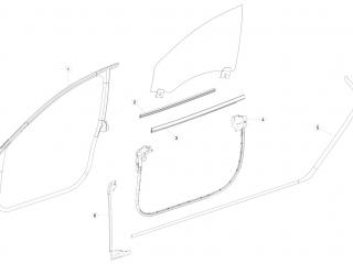 уплотнитель двери Tesla Model S 1 поколение [рестайлинг] 2020, 6009594-00-D