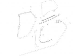 Уплотнитель задней двери Tesla Model S 1 поколение [рестайлинг] 2020, 1005423-00-D