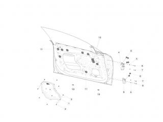 петля двери Tesla Model S 1 поколение [рестайлинг] 2020, 6009549-00-E