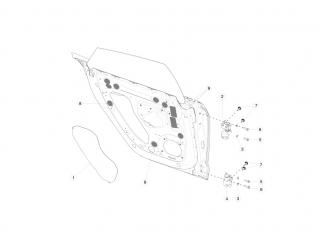 петля двери Tesla Model S 1 поколение 2016, 6009569-01-D