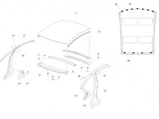 рама Tesla Model S 1 поколение [рестайлинг] 2020, 1024363-S0-C