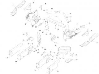 рама Tesla Model S 1 поколение [рестайлинг] 2020, 1453701-S0-A