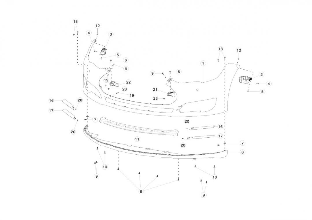 защита бампера (кенгурятник) Tesla Model S 1 поколение 2016, 6008160-00-D - фото №1