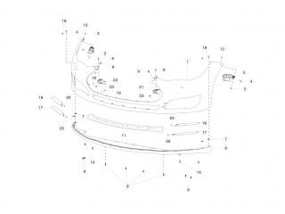Крепление бампера переднего Tesla Model S 1 поколение 2016, 1055538-00-A
