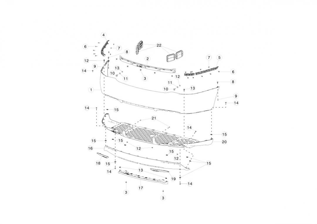 молдинг заднего бампера Tesla Model S 1 поколение 2016, 6009004-01-B - фото №1