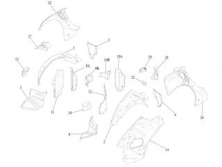 рама Tesla Model S 1 поколение [рестайлинг] 2020, 1014652-S0-D