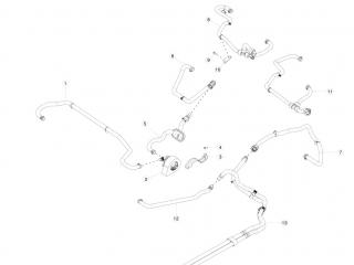 Шланг системы охлаждения чарджер - выход Tesla Model S 1 поколение [рестайлинг] 2020, 1065388-00-C
