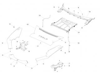 Диффузор воздушный на фильтр Tesla Model S 1 поколение [рестайлинг] 2020, 1060466-00-C