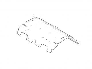 Шумоизоляция переднего мотора Tesla Model S 1 поколение [рестайлинг] 2020, 1032644-00-D