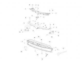 Заглушка (накладка) диффузора переднего Tesla Model S 1 поколение [рестайлинг] 2020, 1057850-00-C