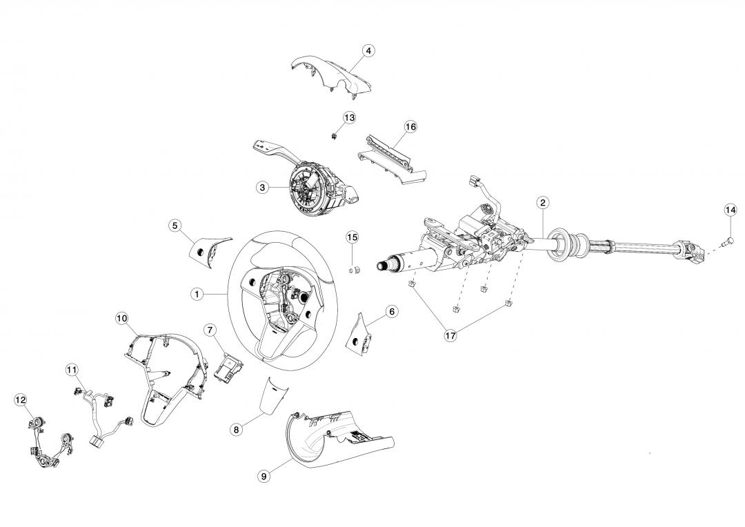 руль Tesla Model 3 1 поколение 2020, 1112053-00-C - фото №1