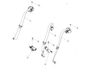 замок ремня безопасности Tesla Model 3 1 поколение 2020, 1085942-01-E