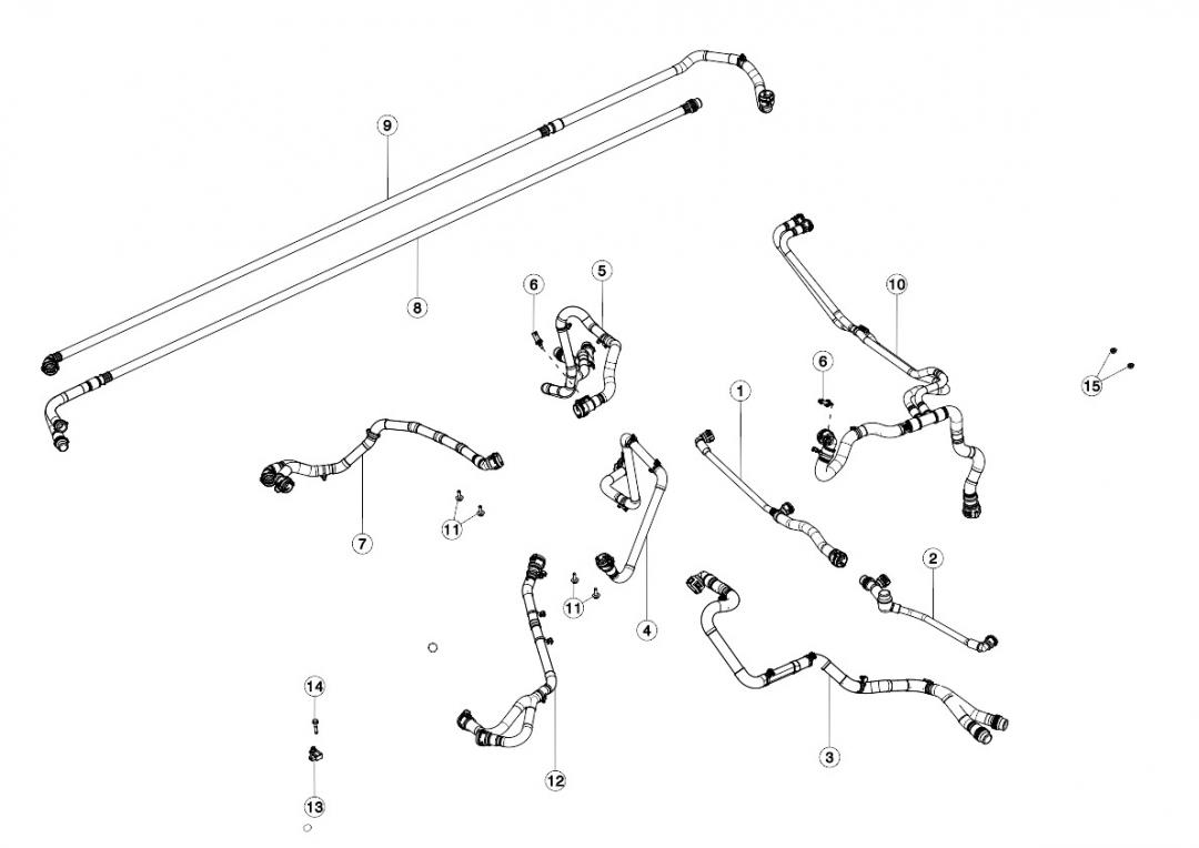 Патрубок системы охлаждения основной батареи Tesla Model 3 1 поколение 2020, 1077596-00-C - фото №1