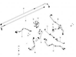 Патрубок системы охлаждения основной батареи Tesla Model 3 1 поколение 2020, 1077596-00-C