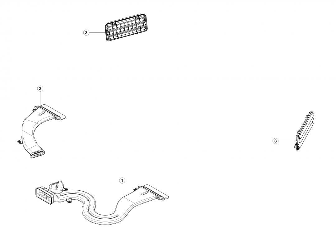 Воздуховод обогрева 2-го ряда сидений Tesla Model 3 1 поколение 2020, 1092166-00-A - фото №1