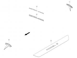 защита арок (подкрылок) Tesla Model 3 1 поколение 2020, 1484849-00-A