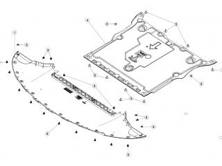 защита двигателя Tesla Model 3 1 поколение 2020, 1104312-00-B