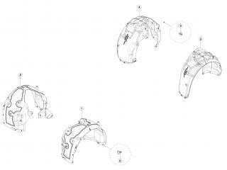 защита арок (подкрылок) Tesla Model 3 1 поколение 2020, 1081581-00-C