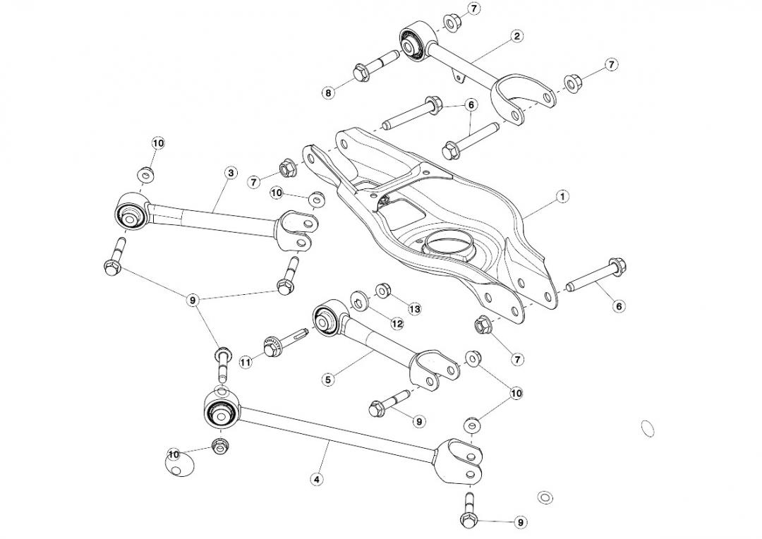 рычаг подвески Tesla Model 3 1 поколение 2020, 1044444-00-A - фото №1