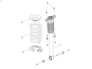 пружина задняя Tesla Model 3 1 поколение 2020, 1044472-04-A