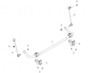 стабилизатор подвески передний Tesla Model 3 1 поколение 2020, 1144387-00-A