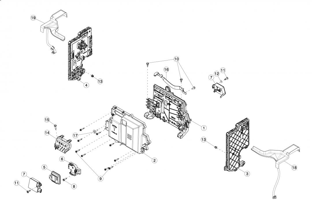 проводка Tesla Model 3 1 поколение 2020, 1455761-00-B - фото №1