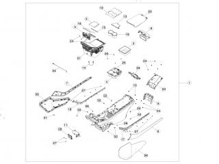 Декоративная накладка подстаканника центральной консоли Tesla Model 3 1 поколение 2020, 1087990-00-B