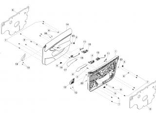 обшивка двери передняя левая Tesla Model 3 1 поколение 2020, 1090409-01-H
