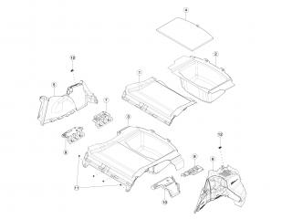 Отделка багажника Tesla Model 3 1 поколение 2020, 1097005-00-J