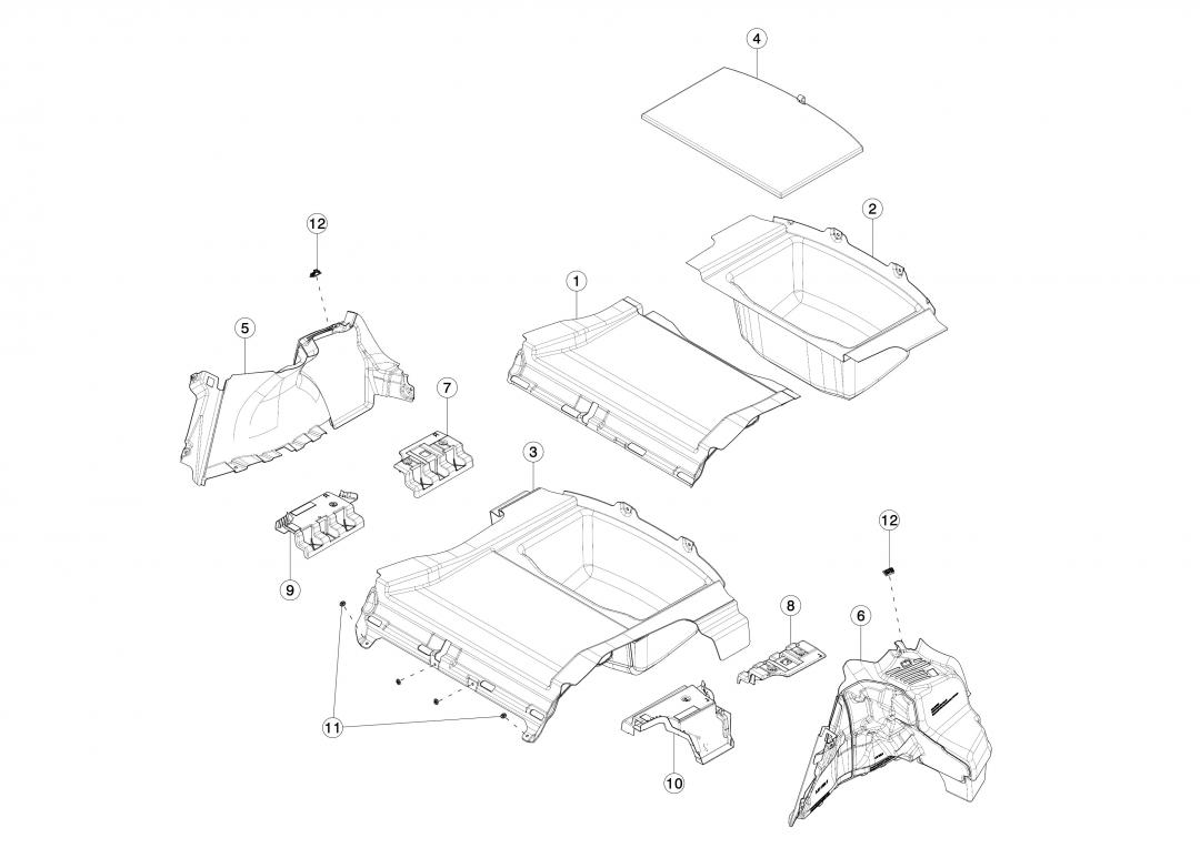 Отделка багажника Tesla Model 3 1 поколение 2020, 1082932-00-I - фото №1