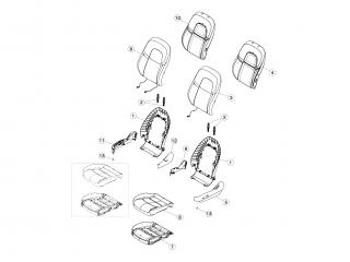 салон (комплект сидений) Tesla Model 3 1 поколение 2020, 1450868-00-C