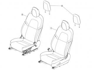 салон (комплект сидений) Tesla Model 3 1 поколение 2020, 7654322-01-B