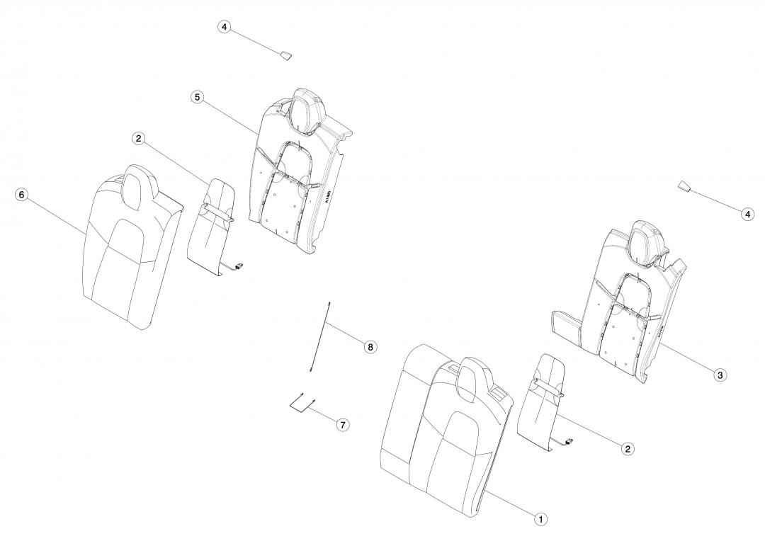 салон (комплект сидений) Tesla Model 3 1 поколение 2020, 1452806-98-A - фото №1