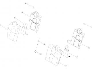 салон (комплект сидений) Tesla Model 3 1 поколение 2020, 1452689-01-F