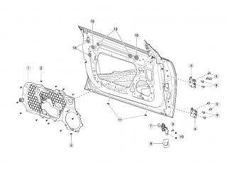 Накладка внутренняя двери Tesla Model 3 1 поколение 2020, 1092146-00-D