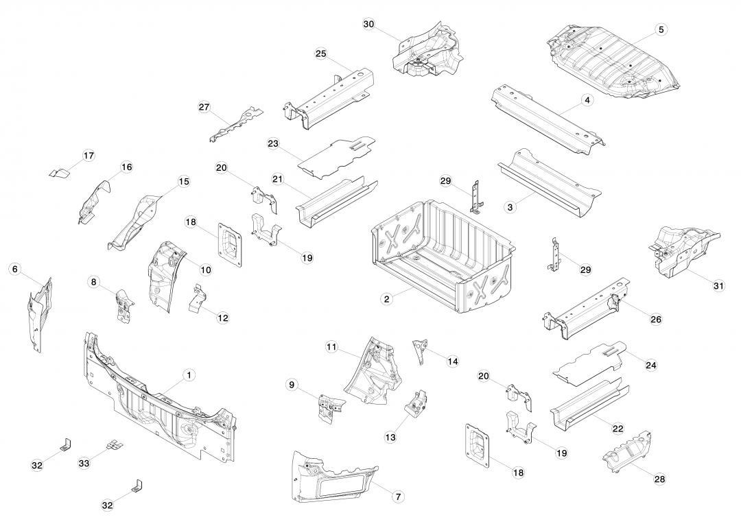 рама Tesla Model 3 1 поколение 2020, 1083562-S0-A - фото №1