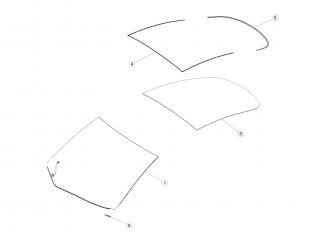 Стекло панорамной крыши Tesla Model 3 1 поколение 2020, 1472925-00-A