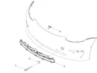 Решетка декоративная передняя (гриль) Tesla Model 3 1 поколение 2020, 1085927-00-C