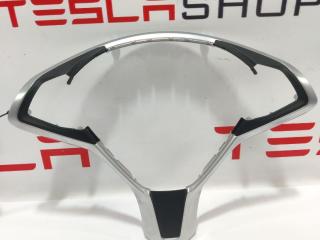 Корпус декоративный подушки безопасности водителя Tesla Model S 1 поколение [рестайлинг] 2019, 1036774-00-D, 2463292, 250765, 2507650