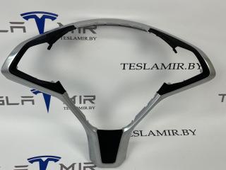 Корпус декоративный подушки безопасности (руля) водителя Tesla Model S 1 поколение [рестайлинг] 2018, 1023381-00, 2507651, 2463292, 2463293