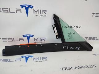 Форточка (стекло треугольник) двери передняя правая Tesla Model S 1 поколение [рестайлинг] 2017, 43R-001074, 6009580-99, 6006544-00, 1032610