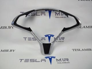 Корпус декоративный подушки безопасности (руля) водителя Tesla Model S 1 поколение [рестайлинг] 2017, 1023381-00, 2507651, 2463292, 2463293, 2507650