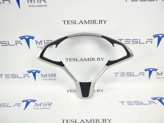 Корпус декоративный подушки безопасности (руля) водителя Tesla Model S 1 поколение [рестайлинг] 2017, 1023381-00, 2507651, 2463292, 2463293, 2507650