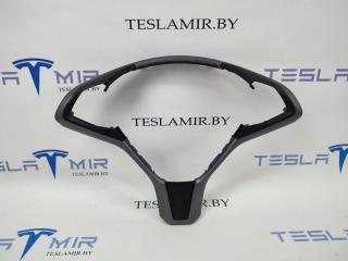 Корпус декоративный подушки безопасности (руля) водителя Tesla Model S 1 поколение [рестайлинг] 2017, 2507651, 2507650