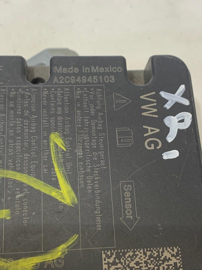 блок AirBag Volkswagen Tiguan 2 поколение 2018, 2.0 л., FSI, бензин, АКПП, белый, внедорожник 5 дв., A2C94945103 - фото №1